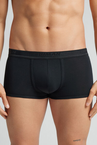 Intimissimi Bóxer de Algodón Superior con Logotipo Hombre Negro Tamaño 38