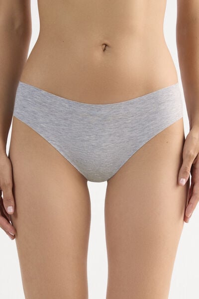 Intimissimi Braga de algodón sin costuras Mujer Gris Tamaño 36