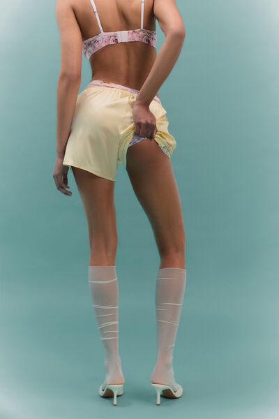 Intimissimi Shorts de Seda Storybook Romance Mujer Amarillo