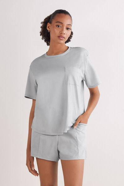 Intimissimi Pantalón Corto Elevated Cotton Mujer Gris