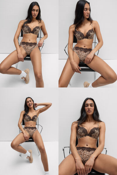 Intimissimi Sujetador Push-up Monica Estampado Animal Simply Iconic Mujer Impreso