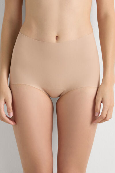 Side view of Intimissimi Bavlněné Kalhotky s Vysokým Pasem Light Shaping Žena Přírodní Velikost 3