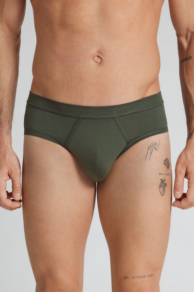 Side view of Intimissimi Slipy z mercerované bavlny filo Premium Člověk Zelená Velikost 5