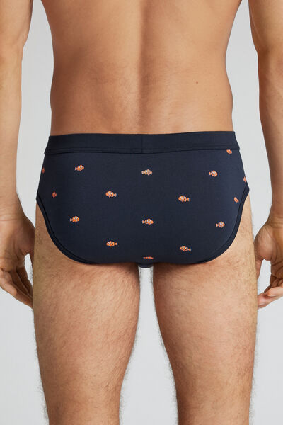 Side view of Intimissimi Slipy z Bavlny Superior s Potiskem Klauna Očkatého Člověk Modrál-khuil Velikost 4