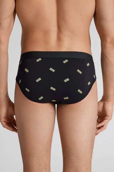 Side view of Intimissimi Slipy z Bavlny Superior s Potiskem Peněz Člověk Černá Velikost 4