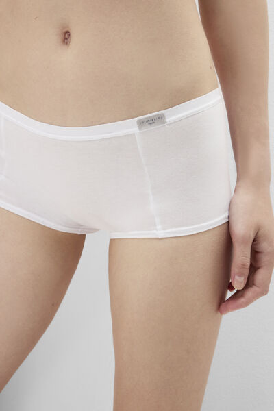 Side view of Intimissimi Bavlněné Nohavičkové Kalhotky Žena Bílá Velikost 3