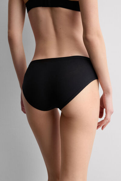 Side view of Intimissimi Kalhotky z Bavlny Ultralight Žena Černá Velikost 4