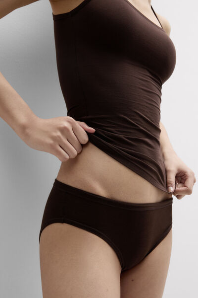 Side view of Intimissimi Kalhotky z Bavlny Ultralight Žena Hnědá Velikost 4