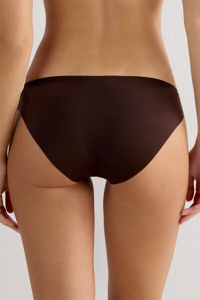 Side view of Intimissimi Bezešvé Kalhotky z Mikrovlákna Žena Hnědá Velikost 6