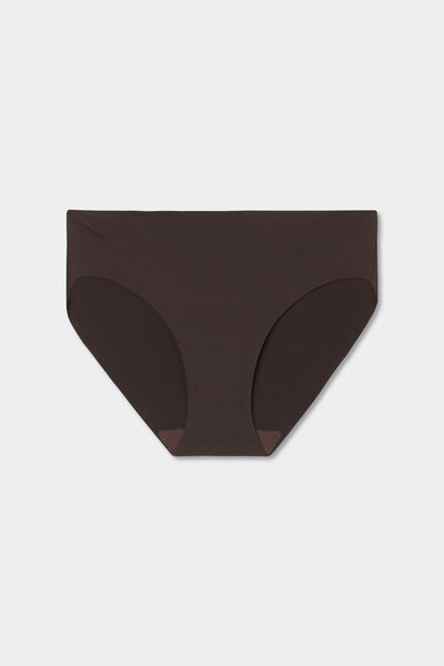 Side view of Intimissimi Bezešvé Kalhotky z Mikrovlákna Žena Hnědá Velikost 6
