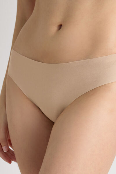 Side view of Intimissimi Bezešvé Bavlněné Kalhotky Žena Přírodní Velikost 3