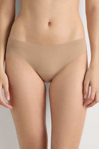 Side view of Intimissimi Bezešvé Bavlněné Kalhotky Žena Přírodní Velikost 3