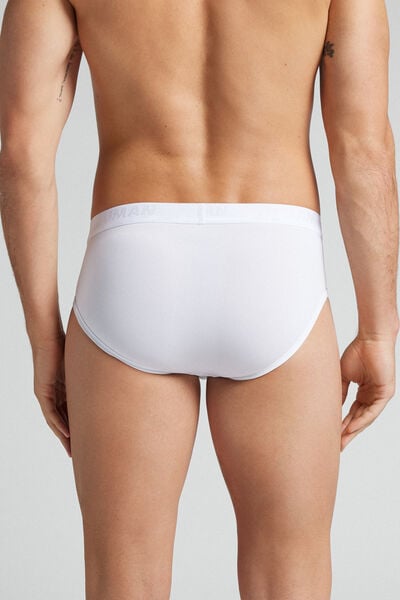 Side view of Intimissimi Mikrovláknové Slipy s Logem Člověk Bílá Velikost 5