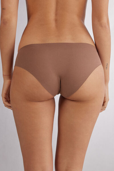 Side view of Intimissimi Bezešvé Bavlněné Kalhotky Žena Přírodní Velikost 2