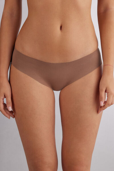 Side view of Intimissimi Bezešvé Bavlněné Kalhotky Žena Přírodní Velikost 2