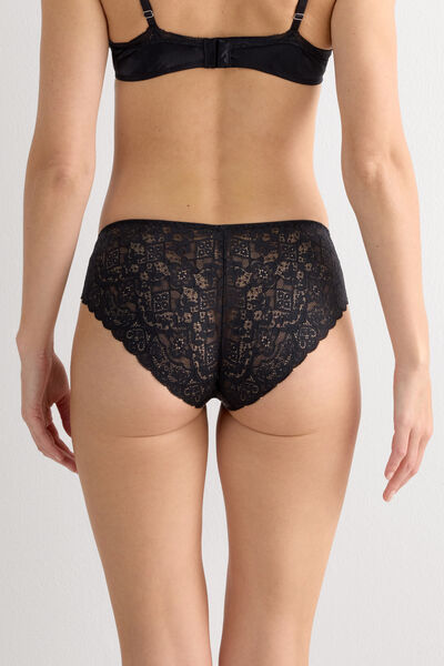 Side view of Intimissimi Kalhotky z Hedvábí a Krajky Žena Černá Velikost 4