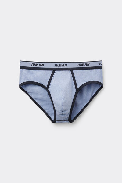 Side view of Intimissimi Pánské Slipy z Bavlny Superior s Logem Člověk Azurová Velikost 6