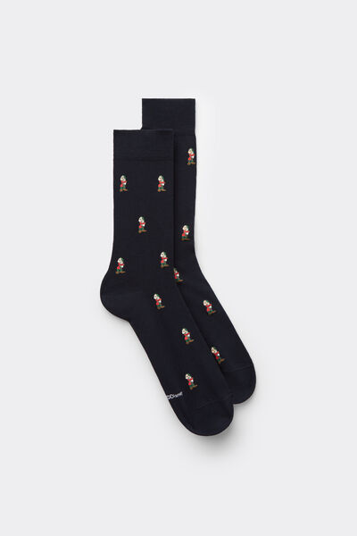 Intimissimi Krátké Ponožky z Bavlny Soft Cotton ©Disney Rejpal Člověk Modrál-khuil Velikost 42-43-image-IS0109N 997J42-43