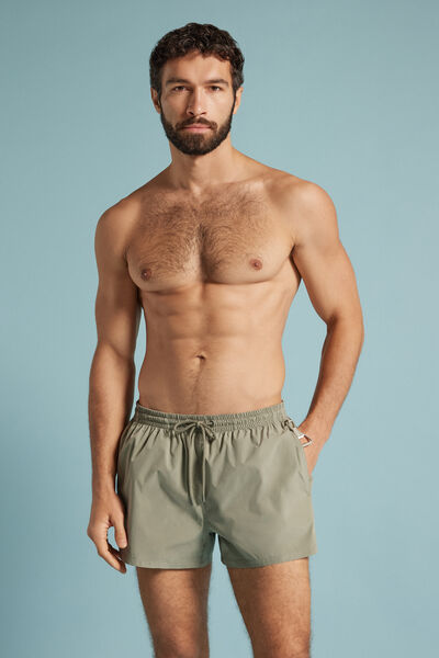 Intimissimi Jednobarevné Plavkové Boxerky Krátký Model Člověk Zelená Velikost XXL-image-MB0226C 180KXXL