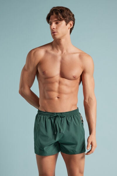 Intimissimi Jednobarevné Plavkové Boxerky Krátký Model Člověk Zelená Velikost S-image-MB0226C 4369S