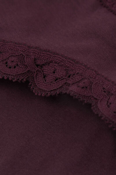 Side view of Intimissimi Kalhotky z Bavlny a Krajky Žena Červená/bordó Velikost 6