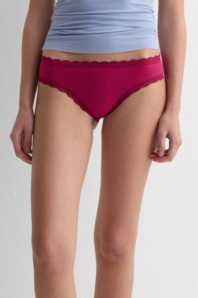 Side view of Intimissimi Kalhotky z Bavlny a Krajky Žena Růžová Velikost 2