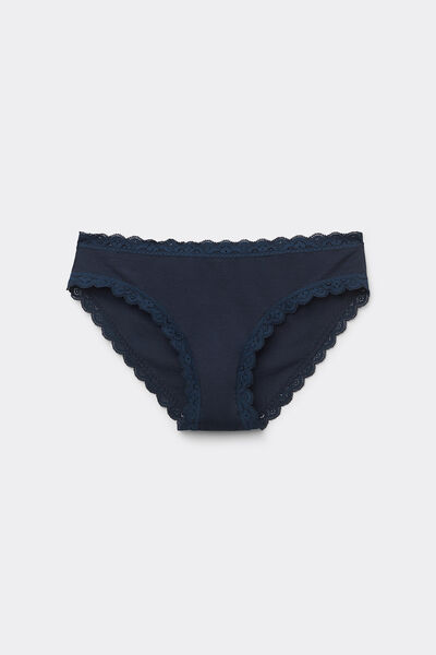 Side view of Intimissimi Kalhotky z Bavlny a Krajky Žena Modrál-khuil Velikost 2