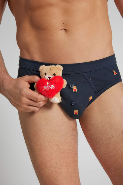 Side view of Intimissimi Slipy z Bavlny Superior s Plyšákem Be Mine Člověk Modrál-khuil Velikost 3