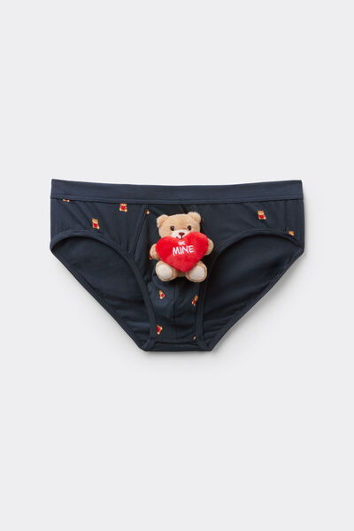 Side view of Intimissimi Slipy z Bavlny Superior s Plyšákem Be Mine Člověk Modrál-khuil Velikost 3