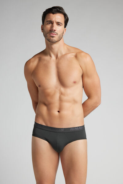 Intimissimi Mikrovláknové Slipy s Logem Člověk Šedá Velikost 3-image-SIU08I 47123