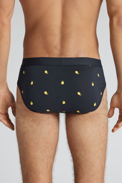Side view of Intimissimi Slipy z Bavlny Superior s Potiskem Sub-Lime Člověk Modrál-khuil Velikost 4