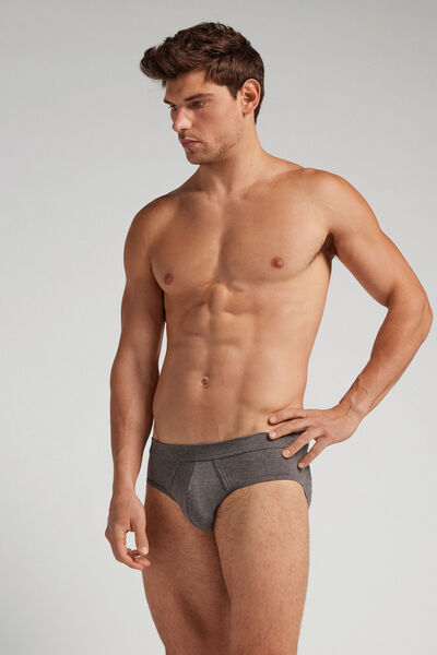 Intimissimi Slipy z Bavlny Light &amp; Fresh Člověk Tmave Šedá Velikost 3-image-SIU12F 52273
