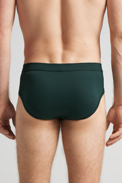 Side view of Intimissimi Slipy z mercerované bavlny filo Premium Člověk Zelená Velikost 4