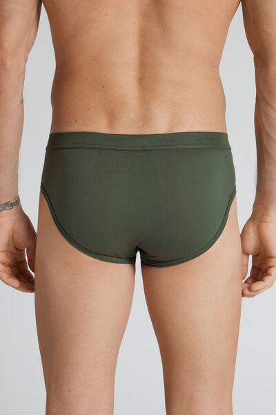 Side view of Intimissimi Slipy z mercerované bavlny filo Premium Člověk Zelená Velikost 7