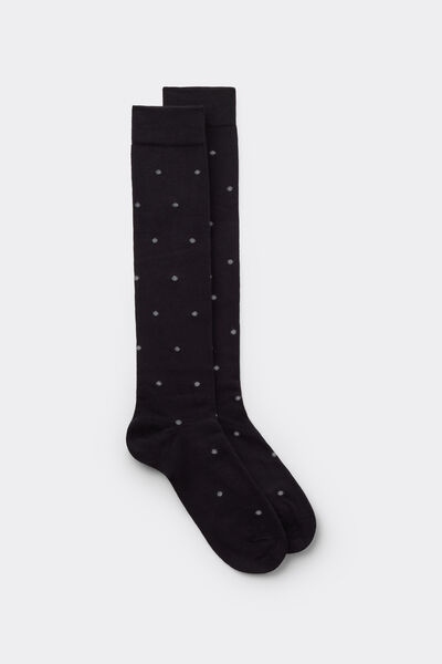 Intimissimi Dlouhé Ponožky z Bavlny Soft Cotton Člověk Černá Velikost 42-43-image-IL0620 020K42-43