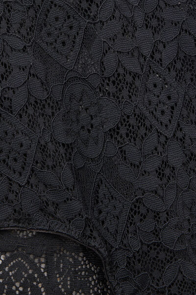 Side view of Intimissimi Krajkové Francouzské Kalhotky s Vysokým Pasem Žena Černá Velikost 3