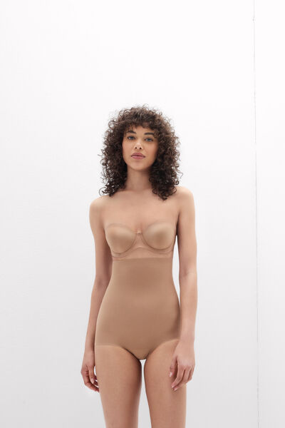 Side view of Intimissimi Bavlněné Francouzské Kalhotky s Vysokým Pasem Light Shaping Žena Přírodní Velikost 4
