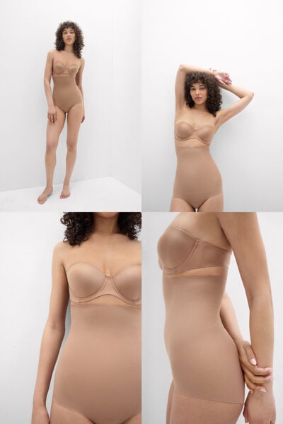 Intimissimi Bavlněné Francouzské Kalhotky s Vysokým Pasem Light Shaping Žena Přírodní Velikost 4