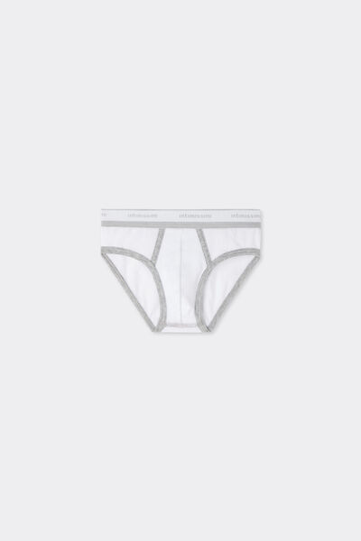 Intimissimi Chlapecké Slipy z Bavlny Superior s Logem Chlapec Bílá Velikost 10-11-image-SIB12C 709J10-11