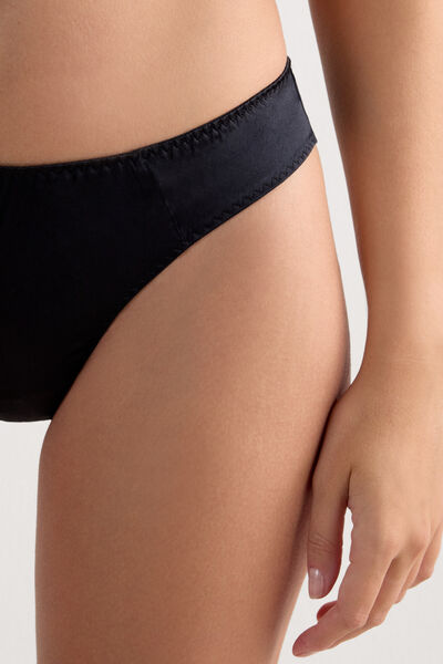 Side view of Intimissimi Hedvábné Brazilky Žena Černá Velikost 3