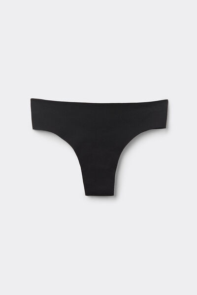 Side view of Intimissimi Bezešvé Bavlněné Brazilky Žena Černá Velikost 4