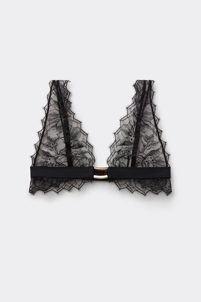 Side view of Intimissimi Trojúhelníková Podprsenka Playful Glamour Žena Černá Velikost 3B