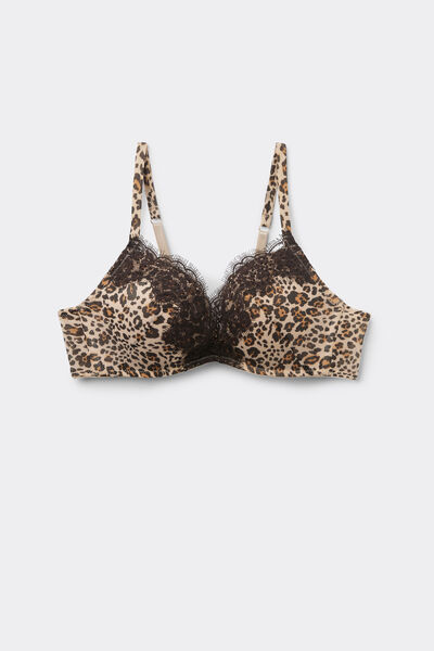 Side view of Intimissimi Push-up Podprsenka Monica Animalier Simply Iconic Žena Potisk Velikost 4B