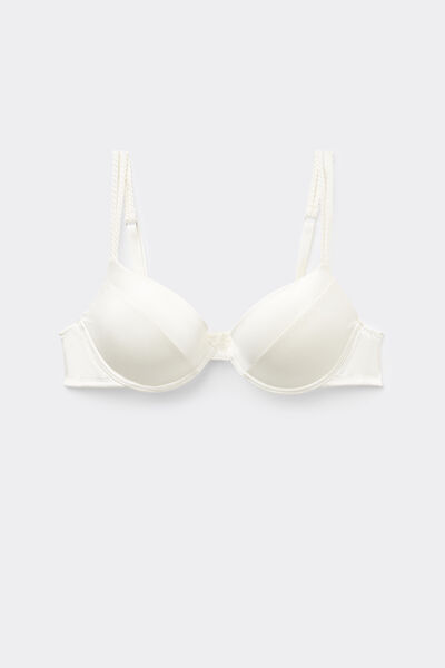 Side view of Intimissimi Hedvábná Push-Up Podprsenka Bellissima Žena Slonovinová Velikost 3C