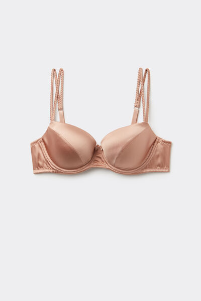 Side view of Intimissimi Hedvábná Balkonová Podprsenka Sofia Žena Přírodní Velikost 4B