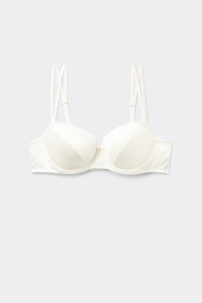 Side view of Intimissimi Hedvábná Balkonová Podprsenka Sofia Žena Slonovinová Velikost 5B