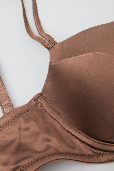 Side view of Intimissimi Hedvábná Balkonová Podprsenka Sofia Žena Přírodní Velikost 4B