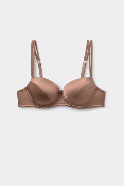 Side view of Intimissimi Hedvábná Balkonová Podprsenka Sofia Žena Přírodní Velikost 4B