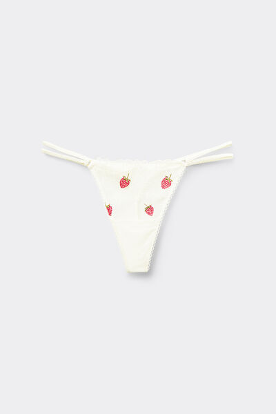 Side view of Intimissimi Tanga Sweet as a Berry Žena Slonovinová Velikost 4