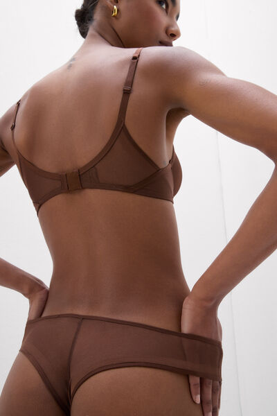 Intimissimi Brasileña de Tul Invisible Touch Mujer Marrón Tamaño L